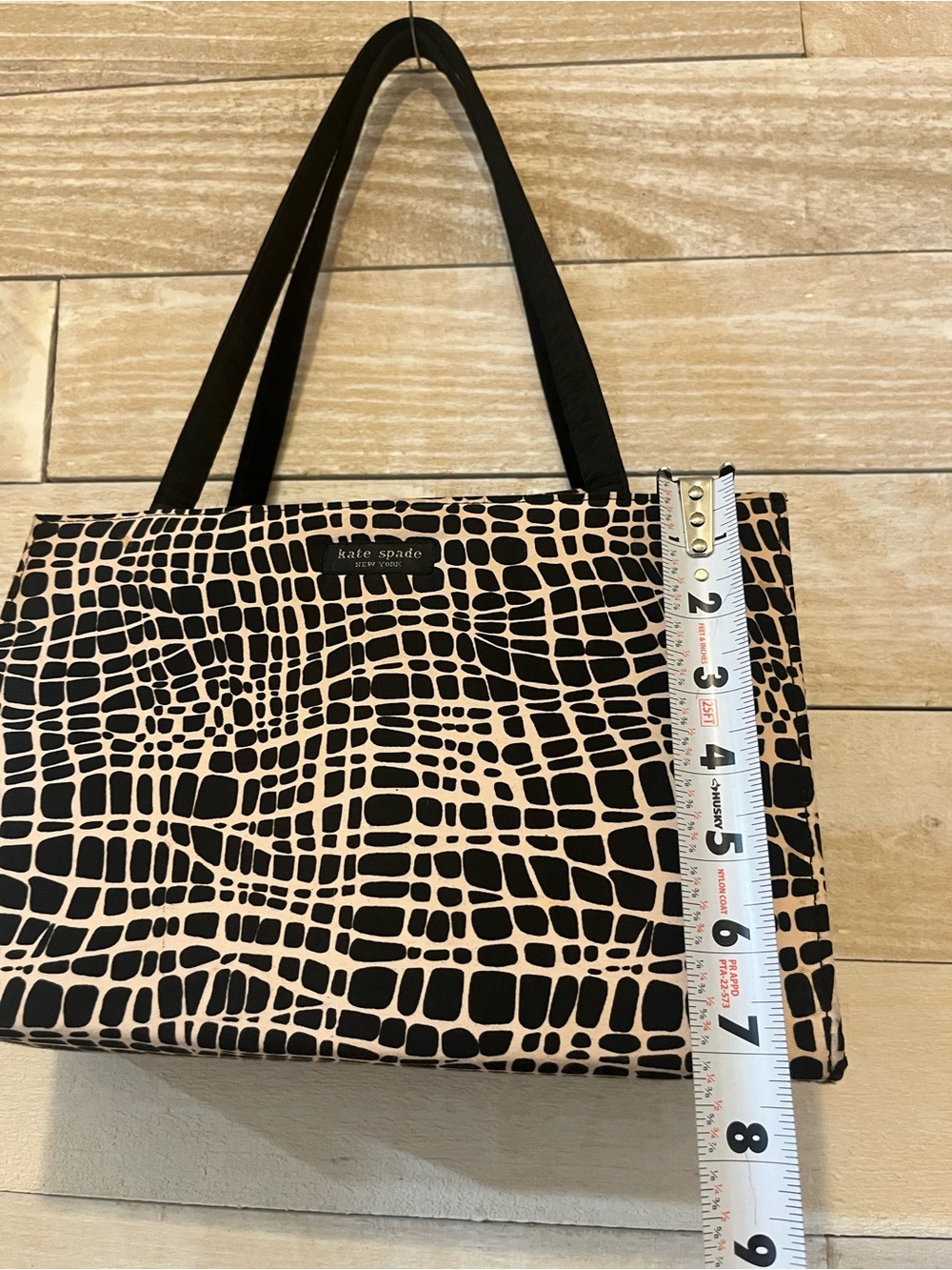 kate spade New York Black & Cream Patterned Tote Bag-Vintage Classic - Picture 11 of 14